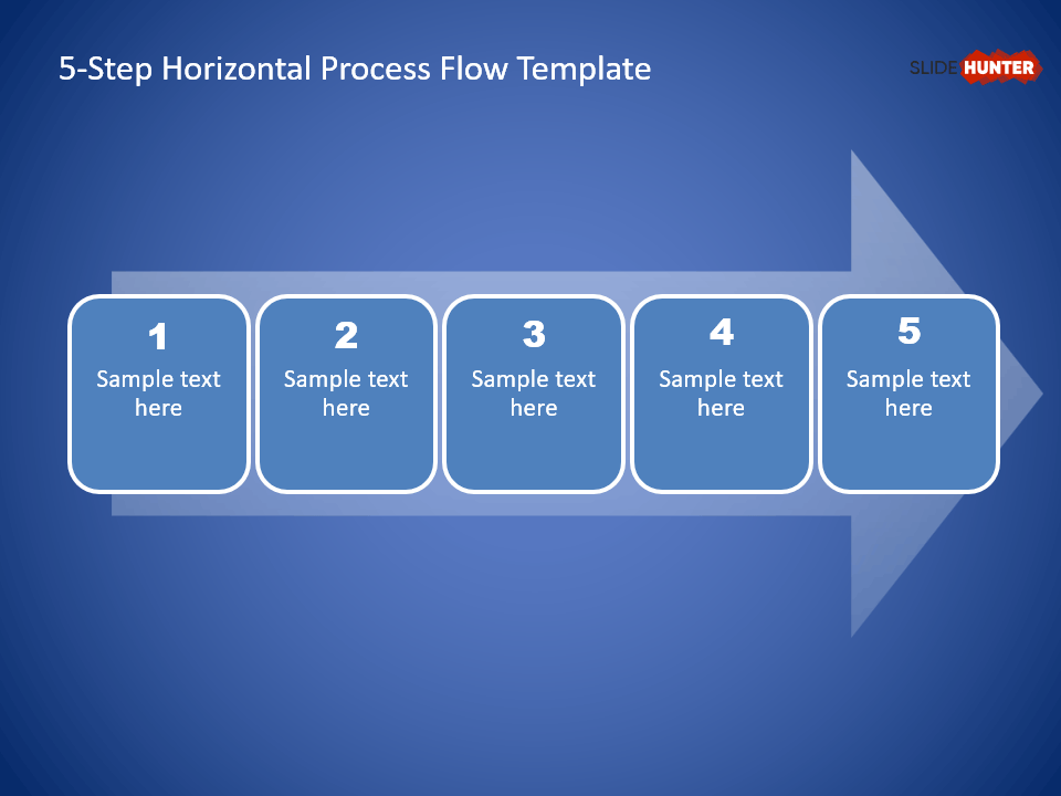 5 Step Flow Process Chart Free Presentation Template For Google 