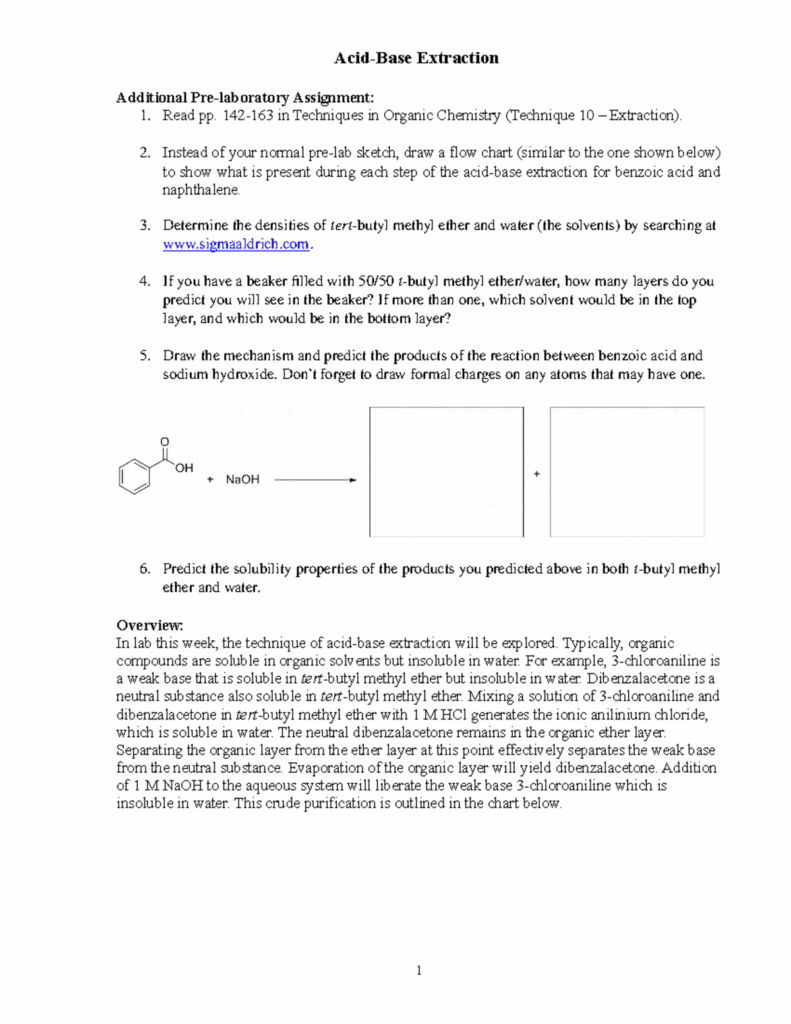 Acid Base Extraction Flow Chart