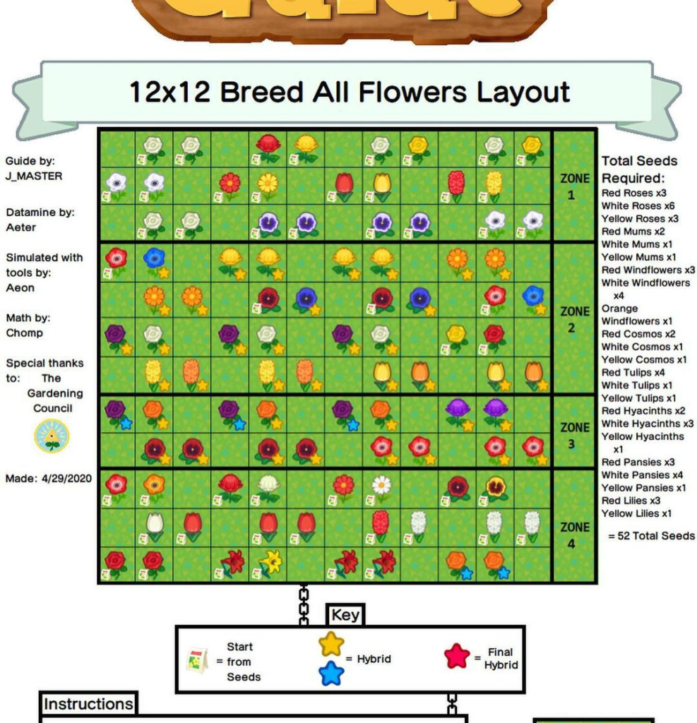 ACNH Hybrid Flower Guide
