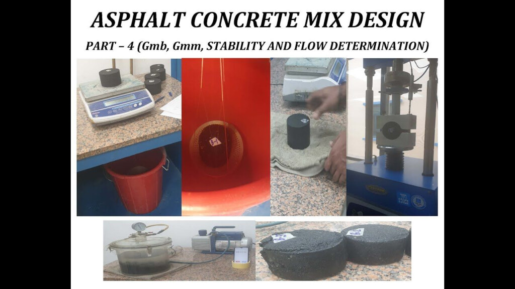 Asphalt Concrete Mix Design Part 4 Gmb Gmm Stability And Flow 