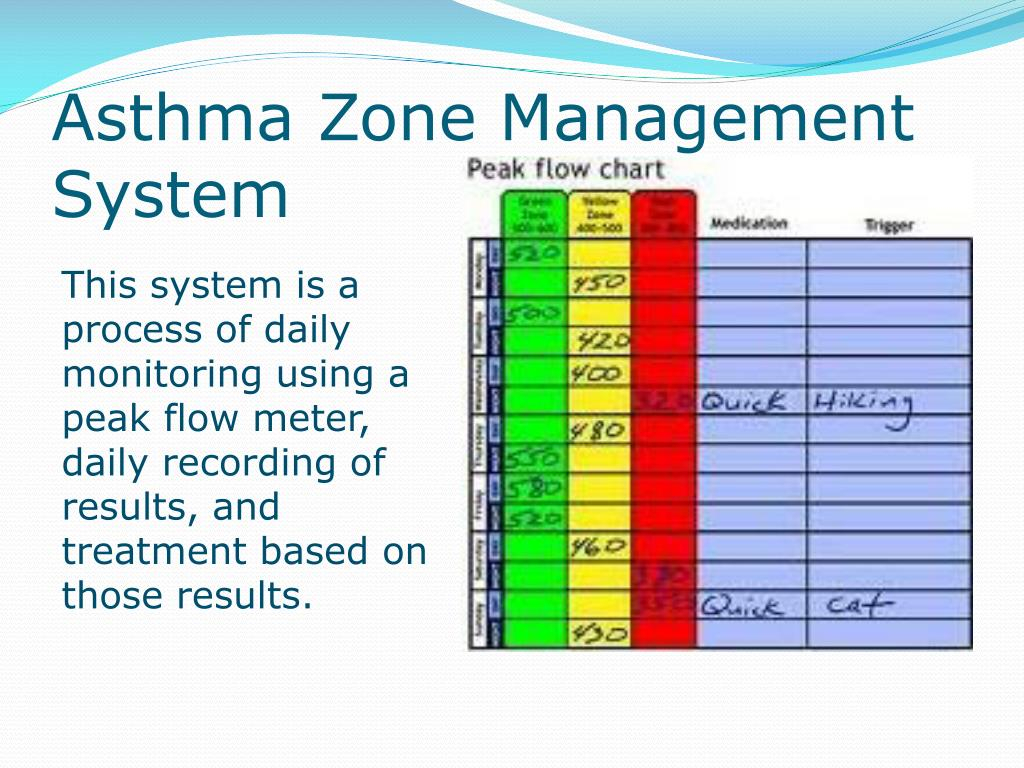 Asthma Peak Flow Meter Chart