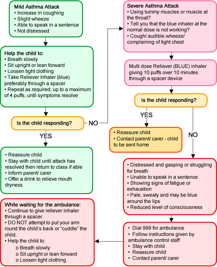 Asthma Treatment Flow Chart A Visual Reference Of Charts Chart Master