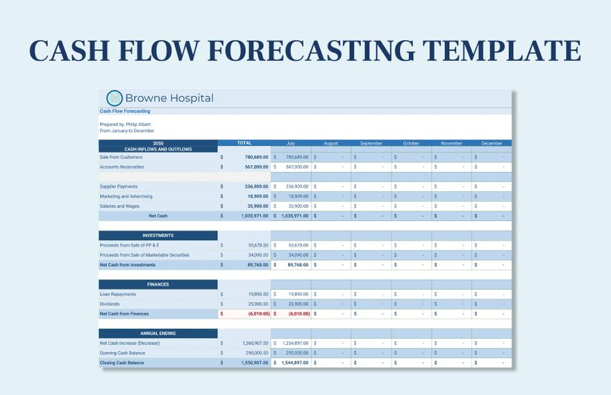 Cash Flow Excel Template