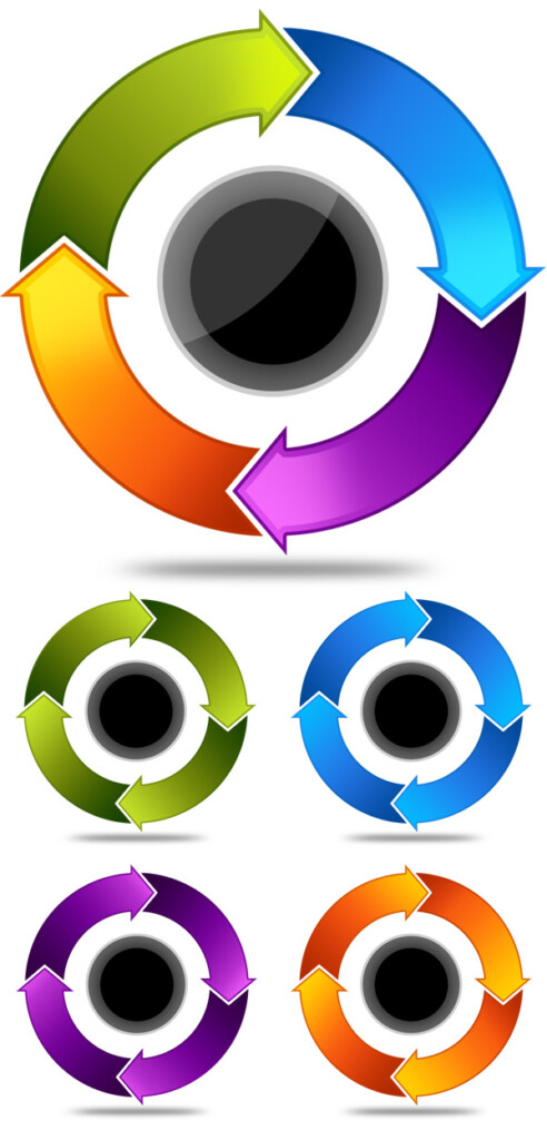 Circular Arrow Flow Chart PSD Graphicsfuel
