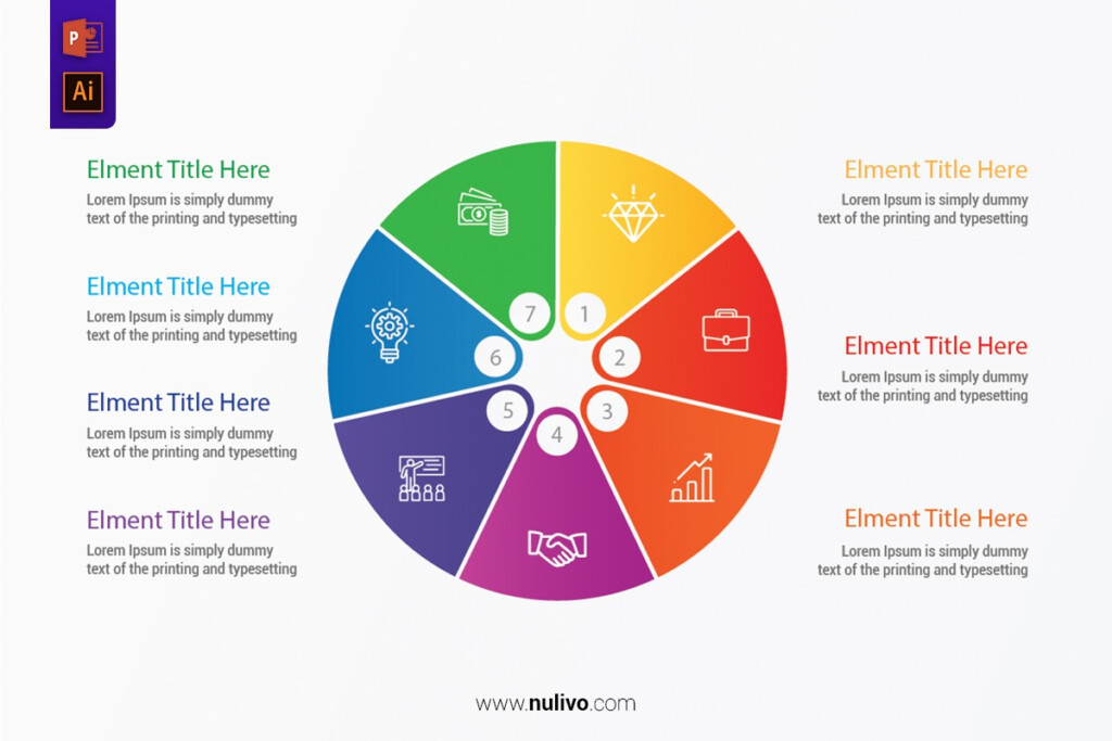 Circular Infographic Flow Chart Process PowerPoint Diagram Nulivo Market