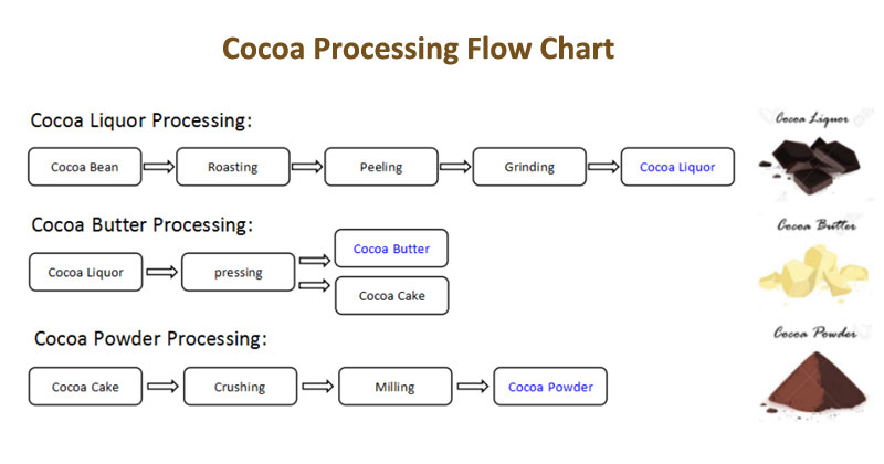 Cocoa Processing Flow Chart From Bean To Powder Cocoa Machinery