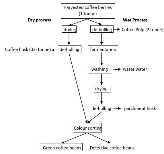 Coffee Production Process Flow Chart A Visual Reference Of Charts 