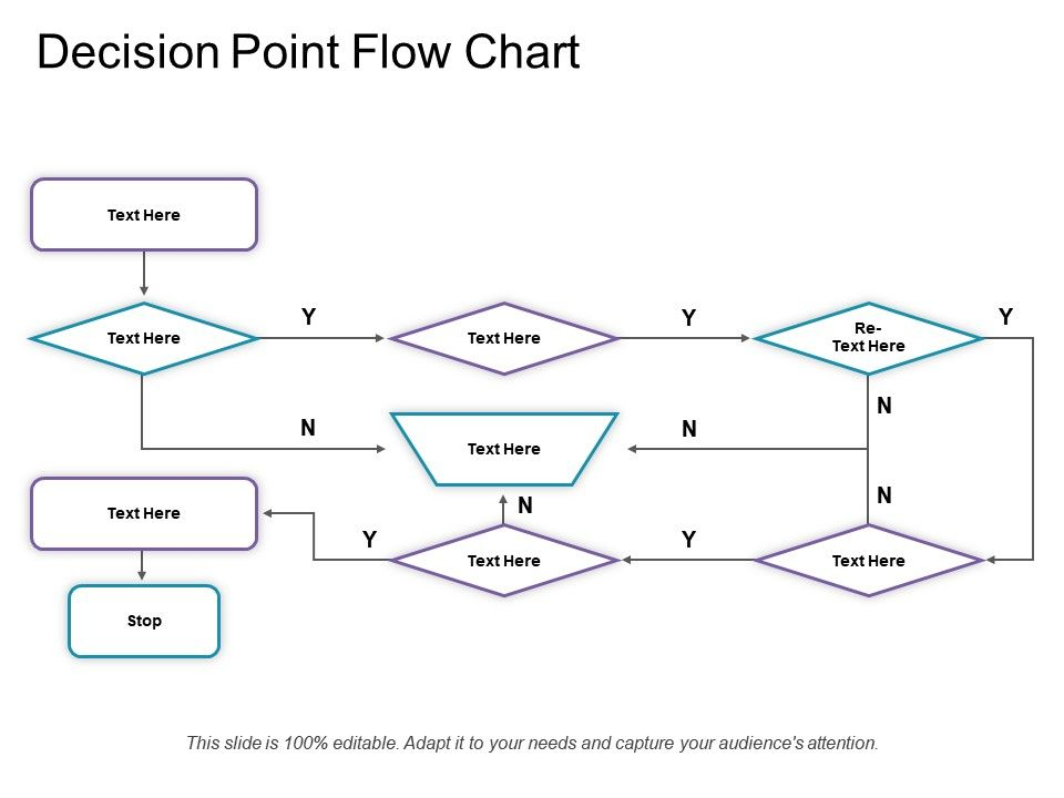 Decision Point Flow Chart PowerPoint Slides Diagrams Themes For PPT 