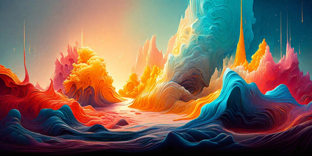 Download Ai Generated Flow Colorful Royalty Free Stock Illustration 