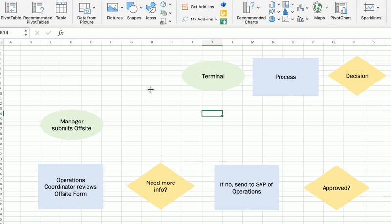 Excel Process Flow Template