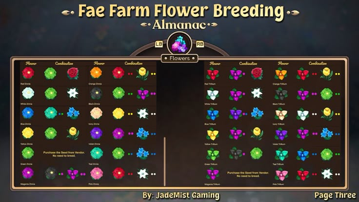 Fae Farm Flower Breeding Guide Farm Games Fae Farm