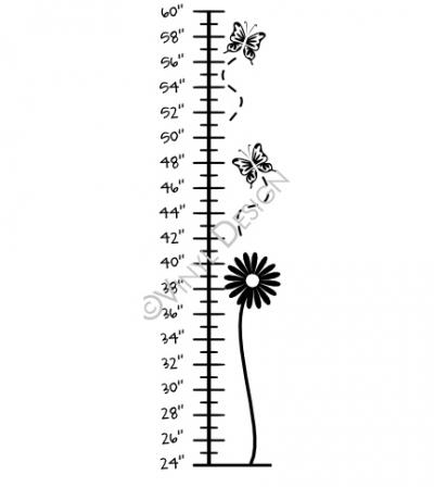 Flower Growth Chart 1 Wall Sticker Vinyl Decal The Wall Works