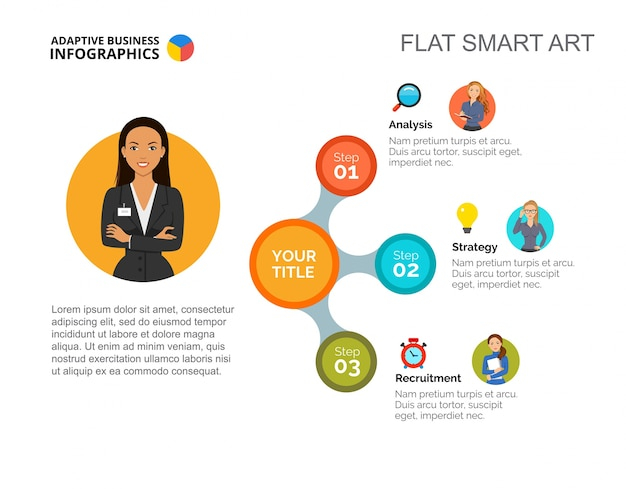 Free Vector Flow Chart Slide Template