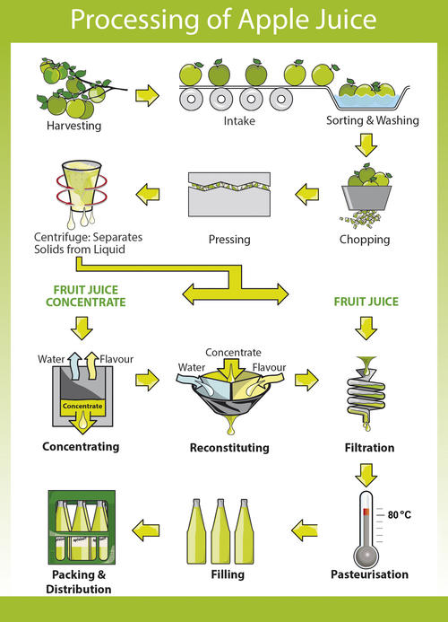 Fruit Juice Processing Flow Chart