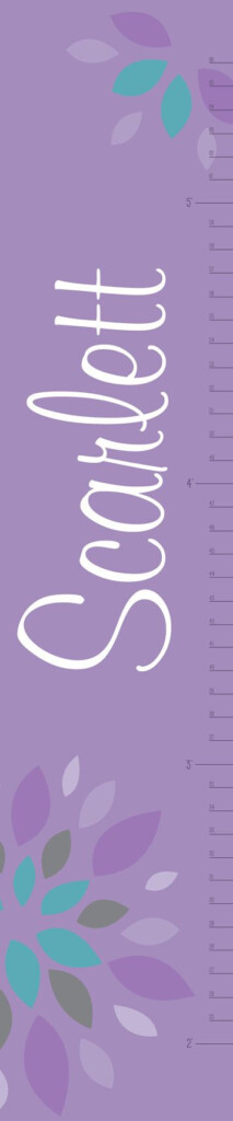 Growth Chart Flower Growth Chart Kids Growth Chart Girls Growth 