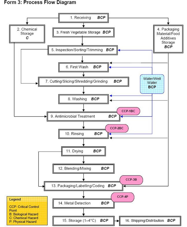Haccp Food Safety Plan Template Haccp Plan Flow Chart Simple Template 