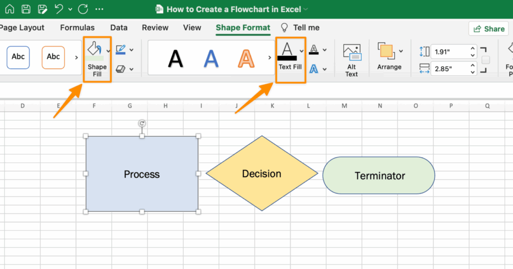 How To Create A Flow Chart Flow Chart Excel Template Flowchart Examples 