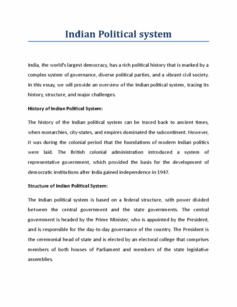 Indian Political System Indian Political System India The World 39 s 