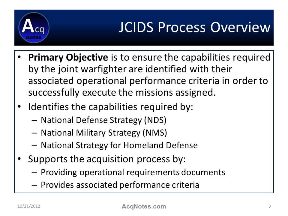 JCIDS Process Flow Chart