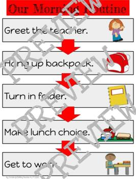 Morning Routine Flow Chart By Shifting Teacher K 2 TpT