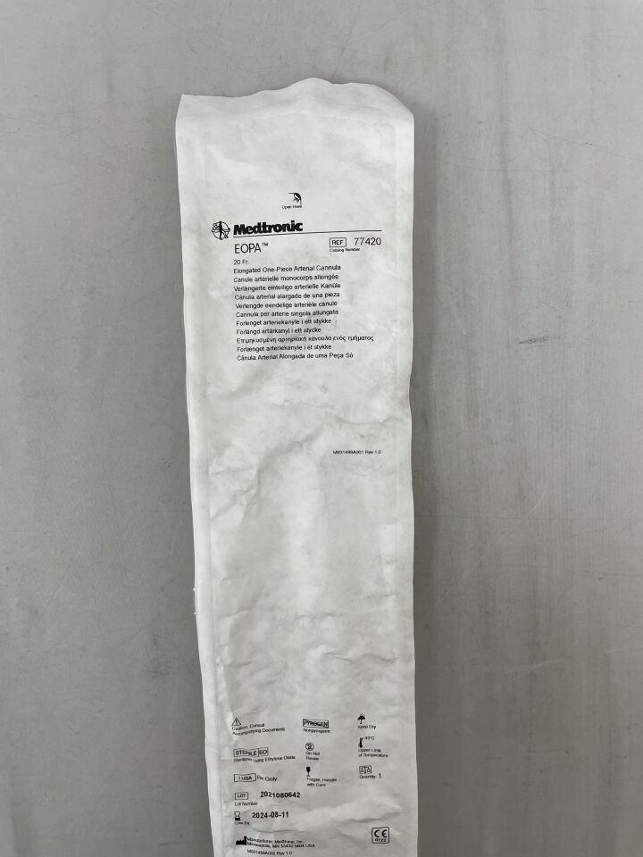 New MEDTRONIC 77420 EOPA Arterial Cannula Vented 3 8 quot 20F X 30 5cm 