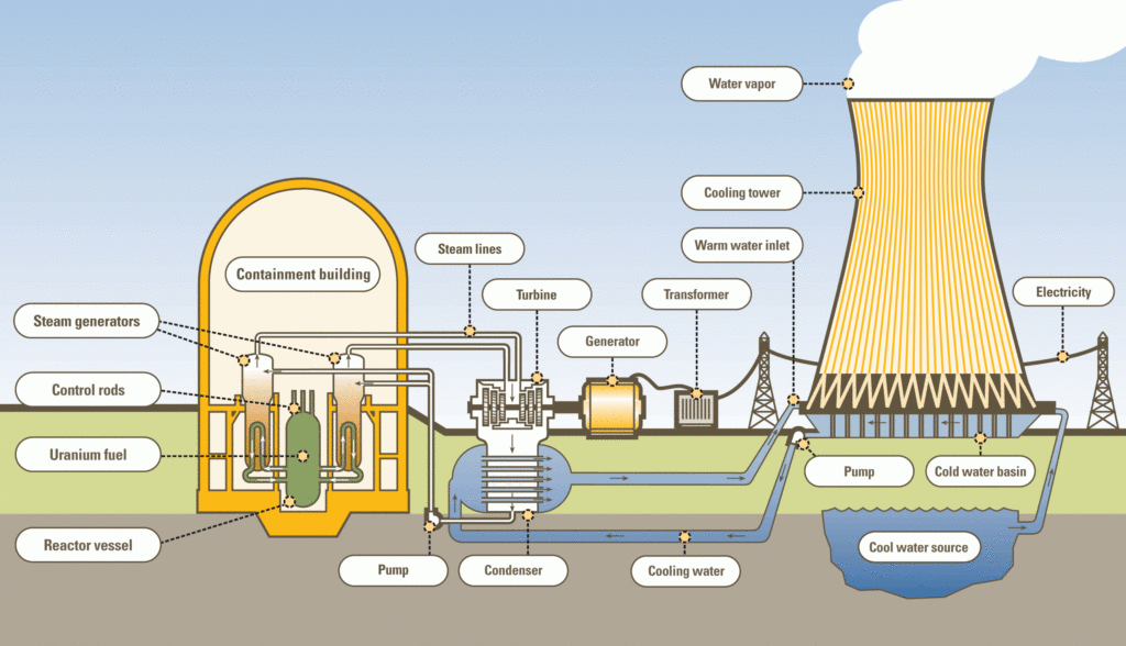 Nuclear Reactor Flowchart Large View