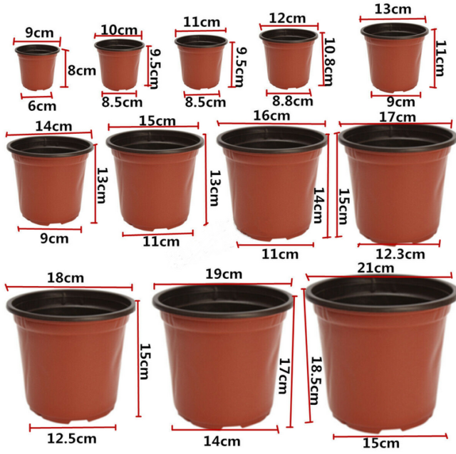 Nursery Pot Sizes Seedling Pots Plastic Plants Planting Flowers