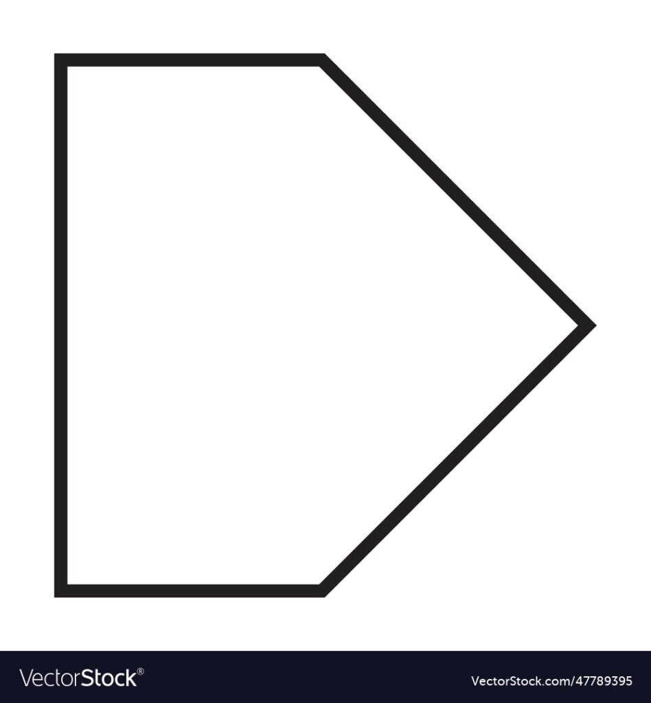 Off Page Connector Flow Chart Shape Element Vector Image