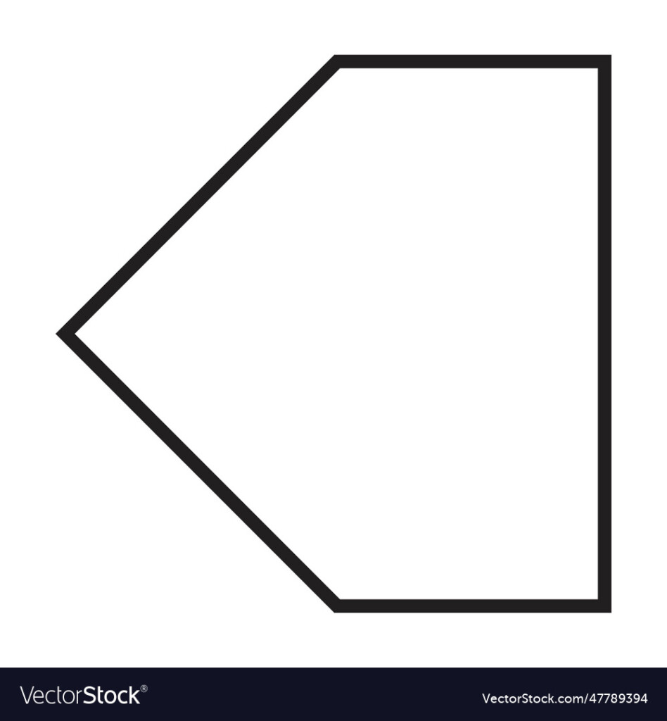 Off Page Connector Flow Chart Shape Element Vector Image