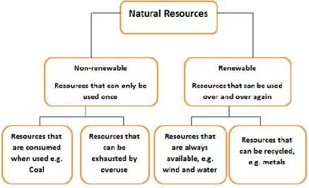 Prepare A Flow Chart Of Various Natural Resources 