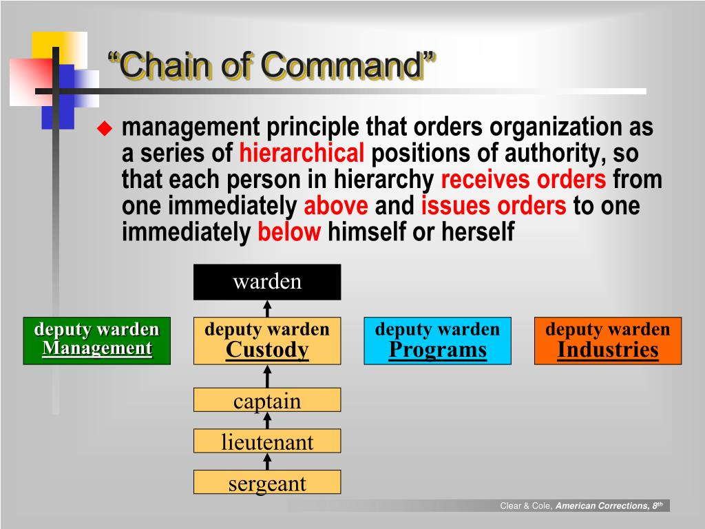 Prison Chain Of Command Chart