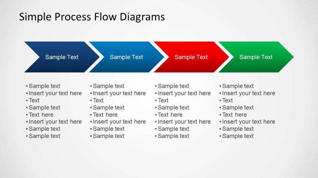 Simple Chevron Process Flow Diagram For PowerPoint SlideModel