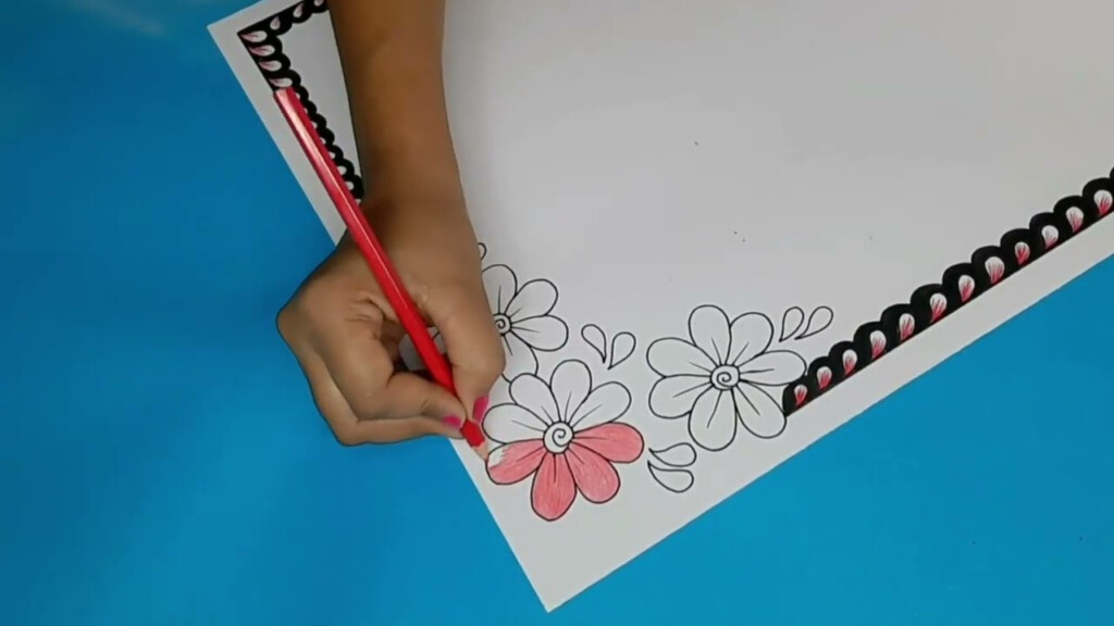 Simple Flower Border Designs For Chart Paper Best Flower Site