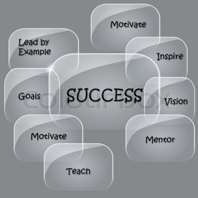 Success Flow Chart In Glass Bubbles Stock Image Colourbox