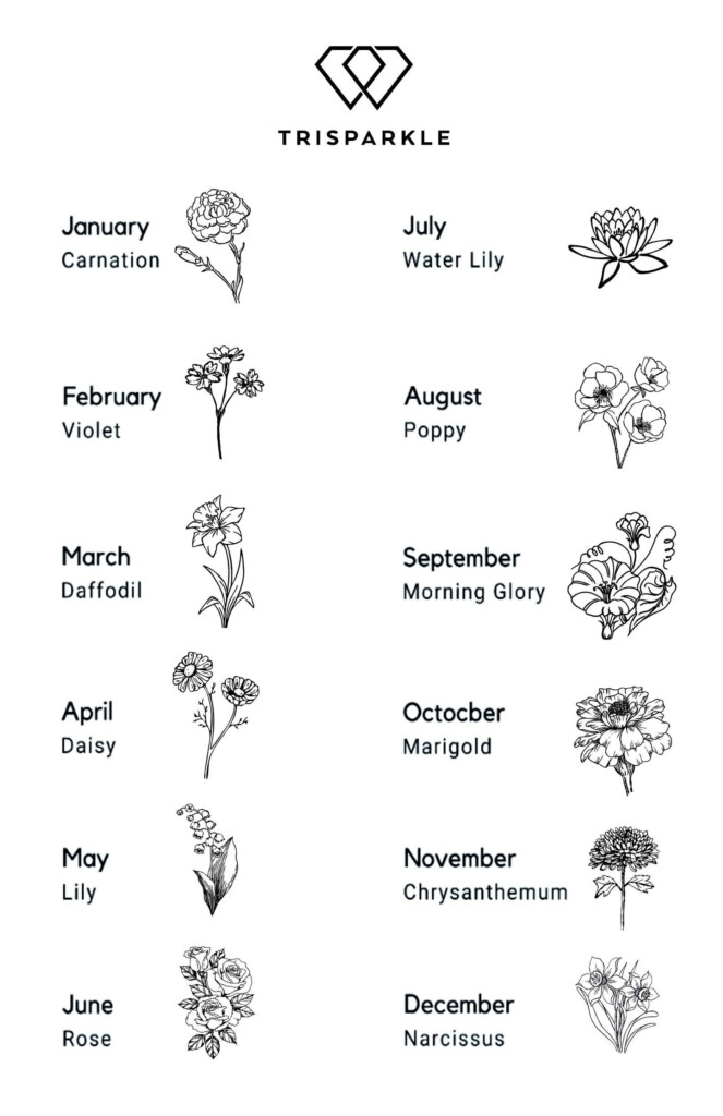 Zodiac Birth Flower Chart Zodiac Reading Tips